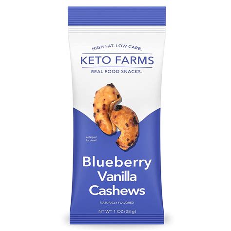 How many carbs are in blueberry vanilla and cashew - calories, carbs, nutrition