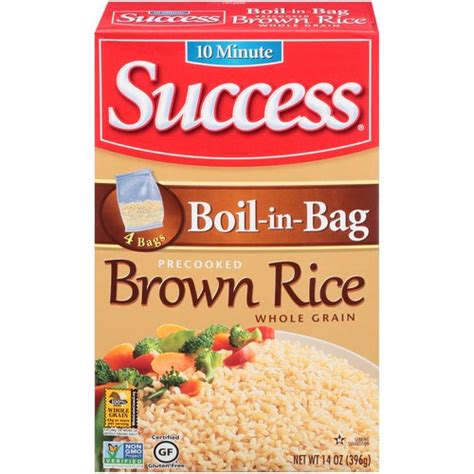 How many carbs are in boil-in-bag whole grain brown rice - calories, carbs, nutrition
