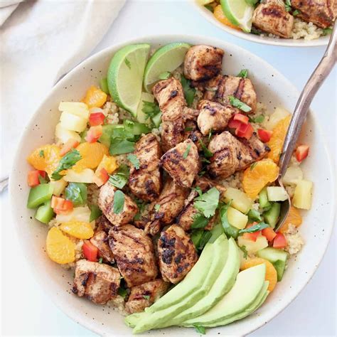 How many carbs are in bowl caribbean chicken - calories, carbs, nutrition