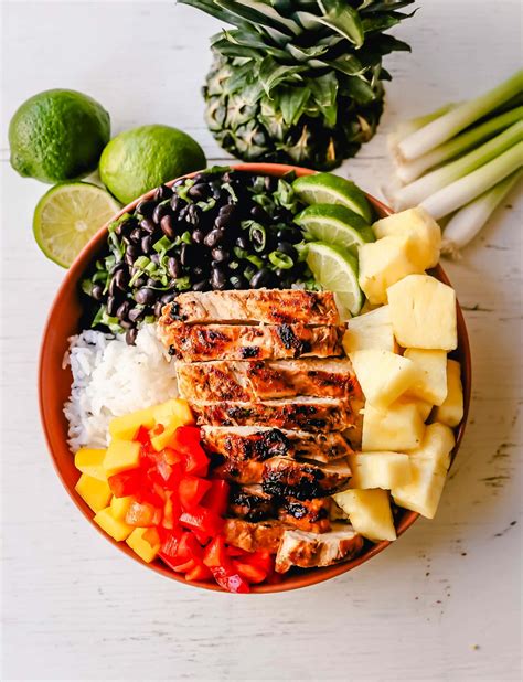 How many carbs are in bowl island jerk chicken - calories, carbs, nutrition