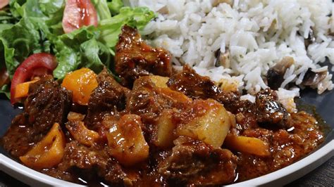 How many carbs are in brazilian beef stew with rice - calories, carbs, nutrition