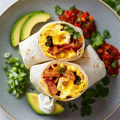 How many carbs are in breakfast burrito with vegetables - calories, carbs, nutrition