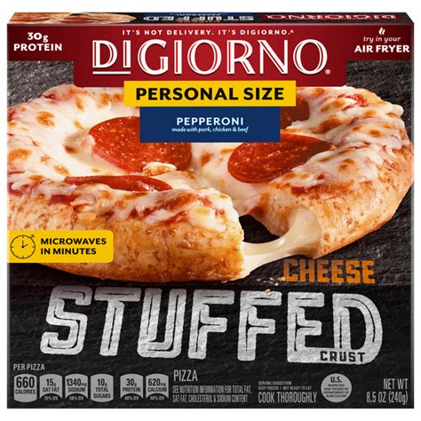 How many carbs are in breakfast stuffed pizza, filled, personal size - calories, carbs, nutrition