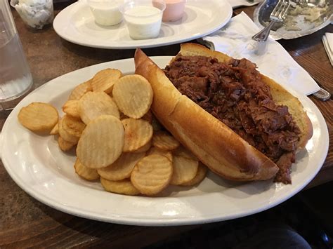 How many carbs are in brisket sausage hoagie with potato salad - calories, carbs, nutrition