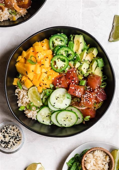 How many carbs are in brown rice for poke bowl - calories, carbs, nutrition