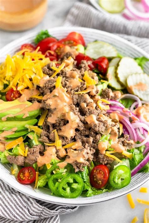 How many carbs are in build a burger with salad - calories, carbs, nutrition
