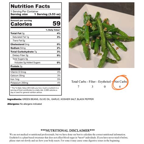 How many carbs are in buttered green beans and water chestnuts - calories, carbs, nutrition