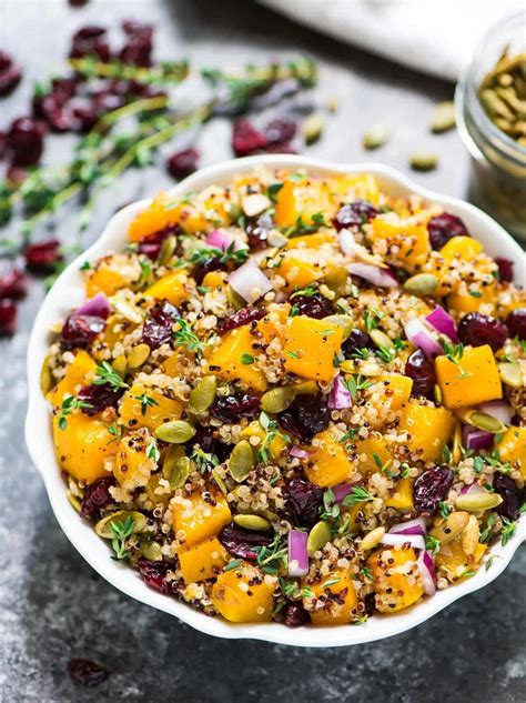 How many carbs are in butternut squash and cranberry quinoa salad - calories, carbs, nutrition