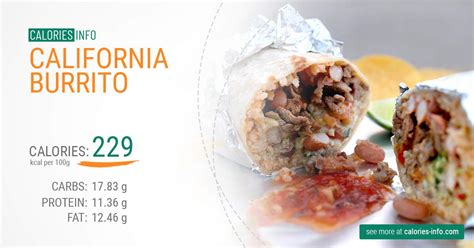 How many carbs are in california burrito - calories, carbs, nutrition