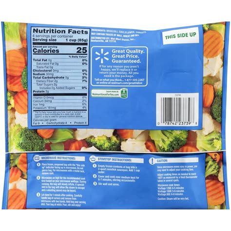 How many carbs are in california mixed vegetables, frozen - calories, carbs, nutrition