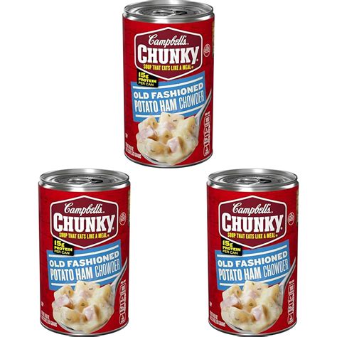 How many carbs are in campbell's chunky soups, old fashioned potato ham chowder - calories, carbs, nutrition