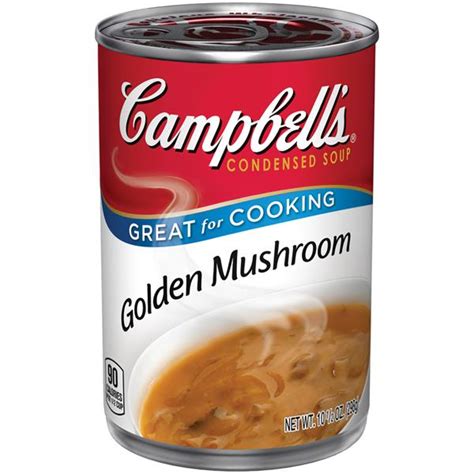 How many carbs are in campbell's red and white, golden mushroom soup, condensed - calories, carbs, nutrition