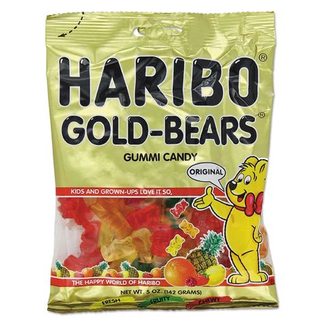 How many carbs are in candy, gummi, gold-bears, haribo - calories, carbs, nutrition