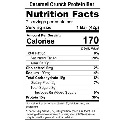 How many carbs are in caramel crunch - calories, carbs, nutrition