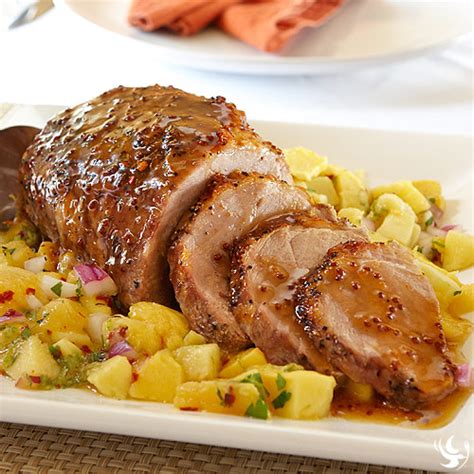 How many carbs are in caribbean pork loin with pickapeppa sauce - calories, carbs, nutrition