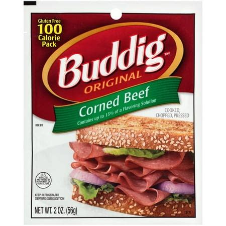 How many carbs are in carl buddig, cooked corned beef, chopped, pressed - calories, carbs, nutrition