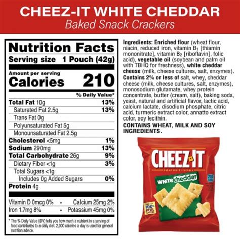 How many carbs are in cheese crackers - calories, carbs, nutrition