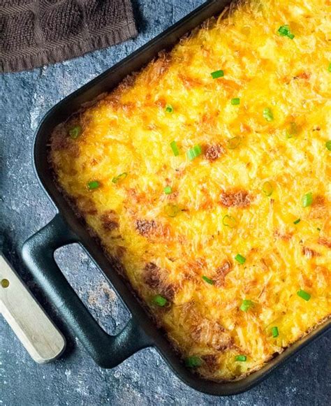 How many carbs are in cheesy hash brown potatoes - calories, carbs, nutrition