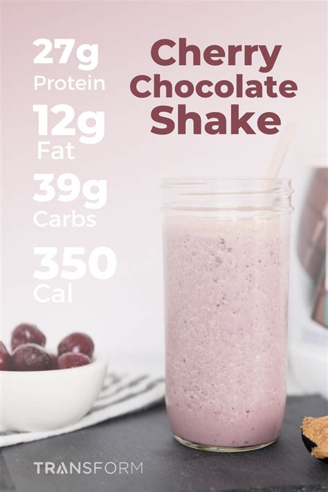 How many carbs are in cherry chocolate shake - calories, carbs, nutrition