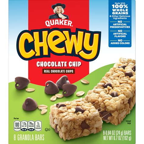 How many carbs are in chewy chocolate chip bar - calories, carbs, nutrition