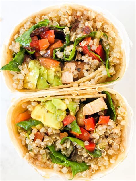 How many carbs are in chicken and quinoa wrap - calories, carbs, nutrition