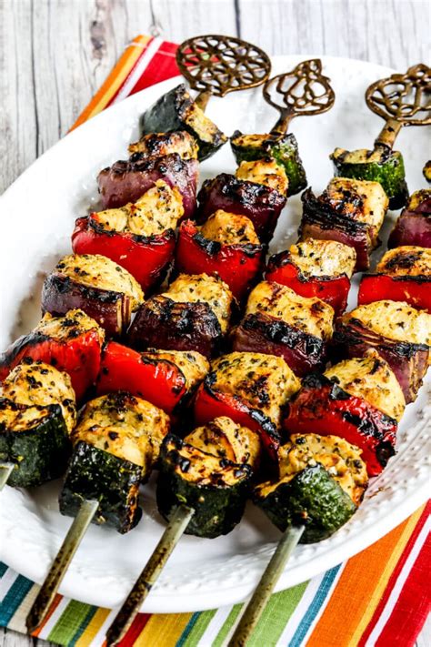 How many carbs are in chicken and summer vegetable kabobs - calories, carbs, nutrition