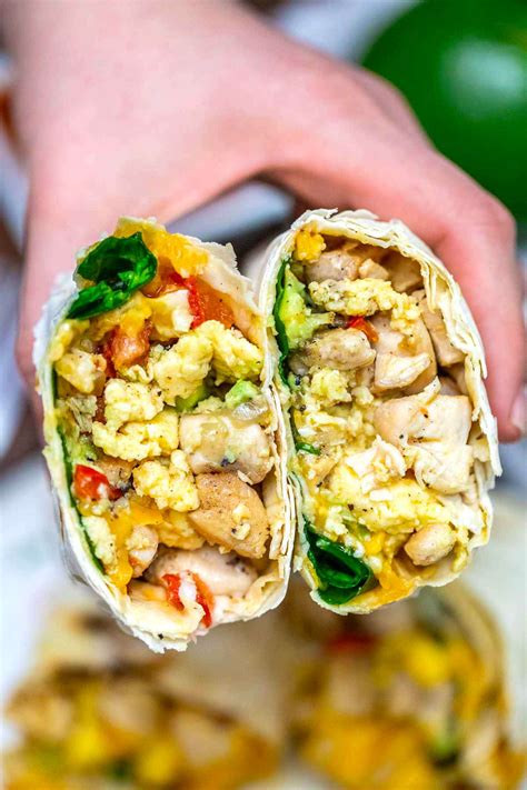 How many carbs are in chicken breakfast burrito - calories, carbs, nutrition