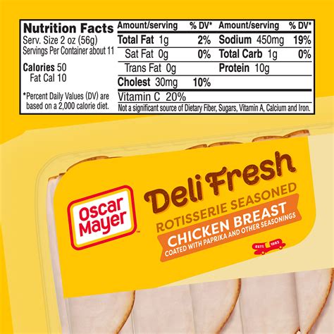 How many carbs are in chicken breast, deli, rotisserie seasoned, sliced, prepackaged - calories, carbs, nutrition