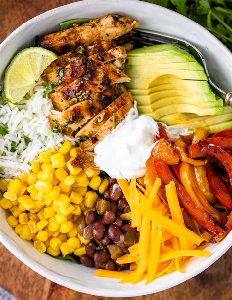 How many carbs are in chicken burrito bowl with cilantro lime rice - calories, carbs, nutrition