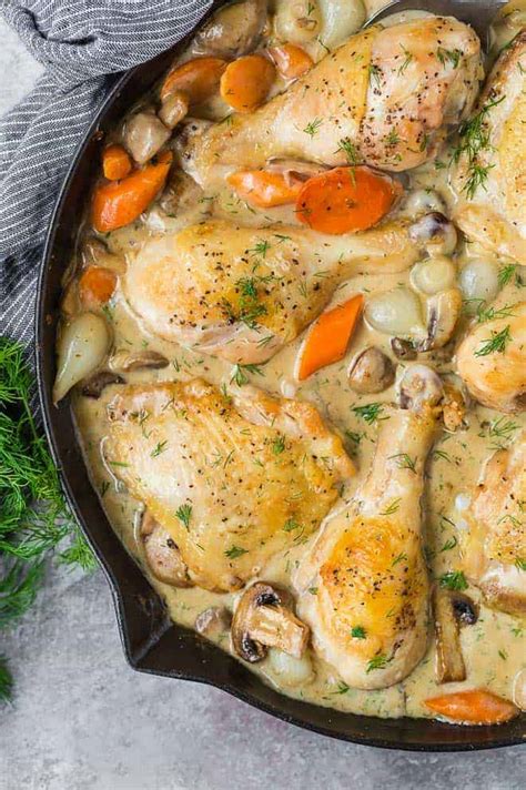 How many carbs are in chicken fricassee - calories, carbs, nutrition