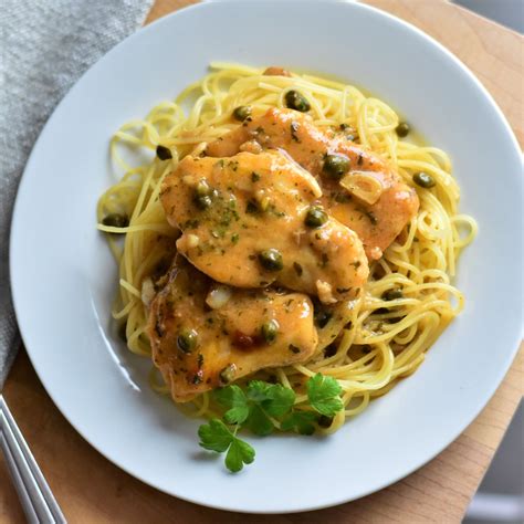 How many carbs are in chicken piccata with angel hair - calories, carbs, nutrition