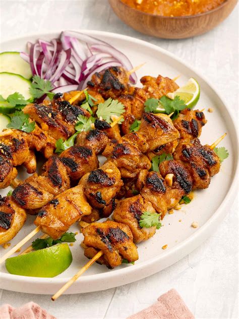 How many carbs are in chicken satay skewers - calories, carbs, nutrition