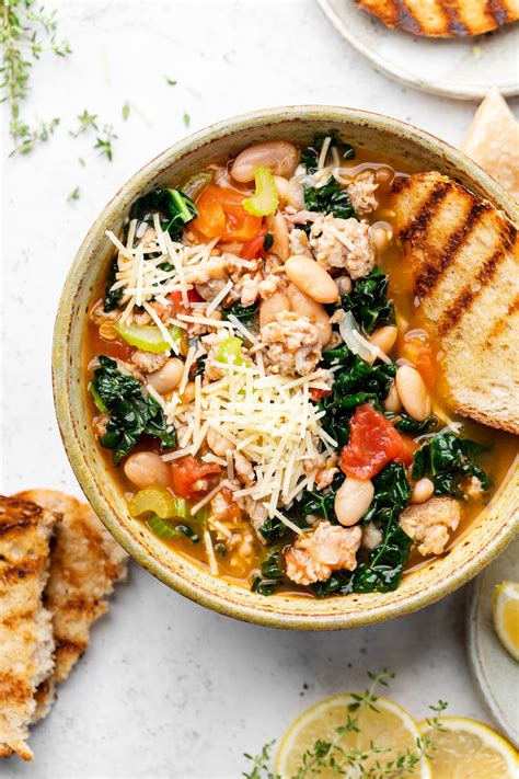 How many carbs are in chicken sausage white bean and kale soup - calories, carbs, nutrition