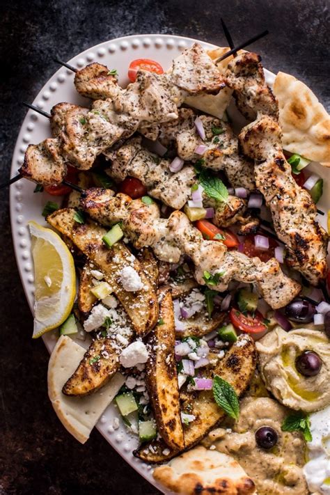 How many carbs are in chicken souvlaki platter - calories, carbs, nutrition