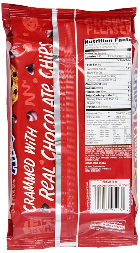 How many carbs are in chips ahoy chewy - calories, carbs, nutrition