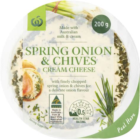 How many carbs are in chives and onion cream cheese - calories, carbs, nutrition