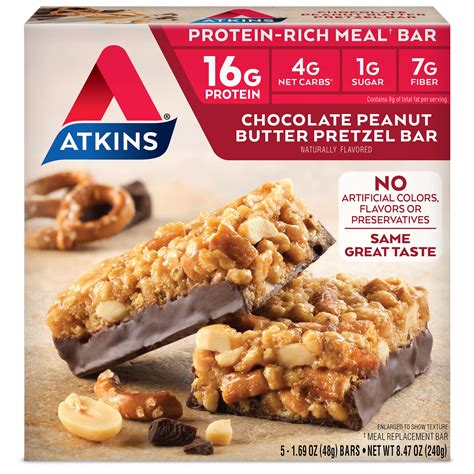 How many carbs are in chocolate peanut butter pretzel bar - calories, carbs, nutrition