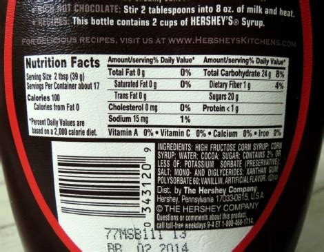 How many carbs are in chocolate syrup (63487.0) - calories, carbs, nutrition