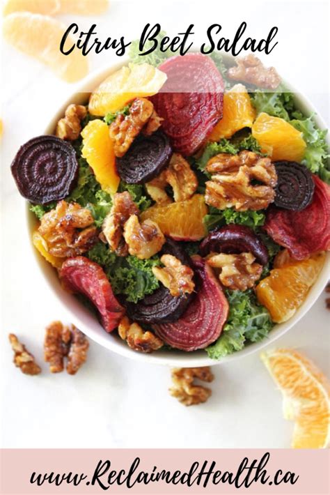How many carbs are in citrus beet salad with walnuts (34254.2) - calories, carbs, nutrition