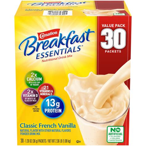 How many carbs are in classic french vanilla - breakfast essentials - calories, carbs, nutrition