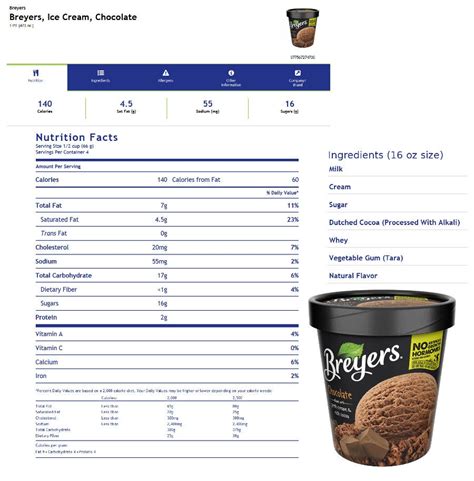 How many carbs are in classic ice cream bar - calories, carbs, nutrition