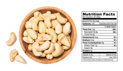 How many carbs are in coconut cashews - calories, carbs, nutrition