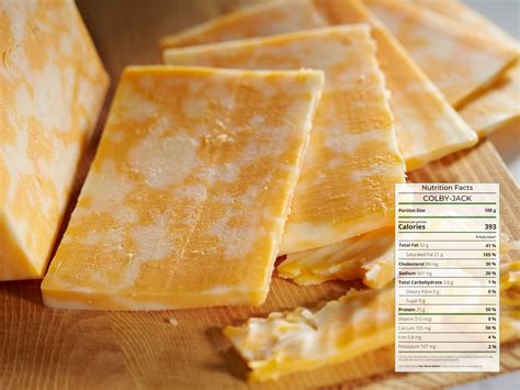 How many carbs are in colby jack cheese - calories, carbs, nutrition