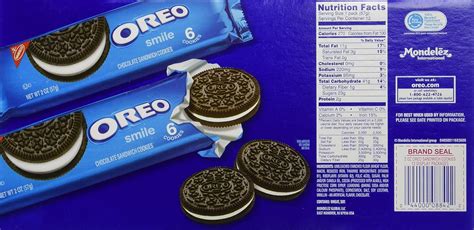 How many carbs are in cookie sandwich oreo 6 pack - calories, carbs, nutrition