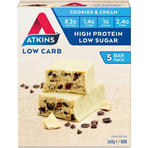 How many carbs are in cookies and cream bar - calories, carbs, nutrition