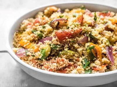 How many carbs are in cous cous with roasted vegetables - calories, carbs, nutrition