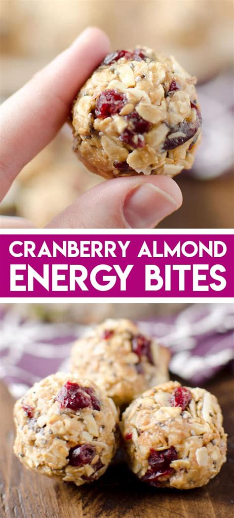 How many carbs are in cranberry almond bites - calories, carbs, nutrition