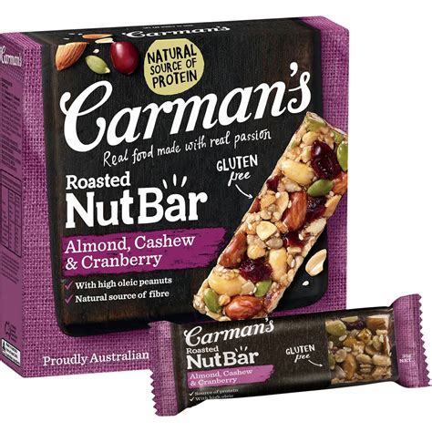 How many carbs are in cranberry and almond fruit and nut bar - calories, carbs, nutrition