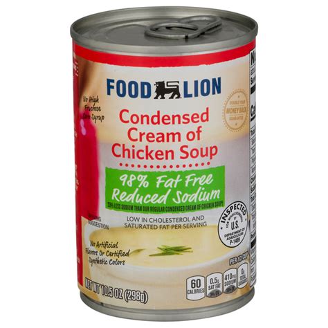 How many carbs are in cream of chicken soup - 98% fat free - calories, carbs, nutrition