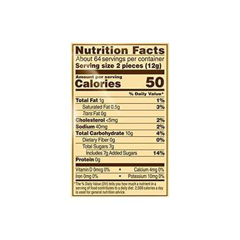 How many carbs are in creamy caramel filled hard candies ck - calories, carbs, nutrition